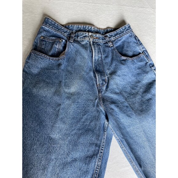 Vintage Jordache Womens Blue Denim Jeans Sz 16  Distressed Thrashed Punk Grunge - Picture 8 of 10